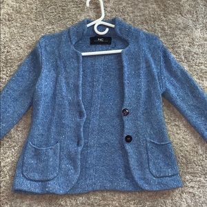 Blue cashmere/wool sweater.
